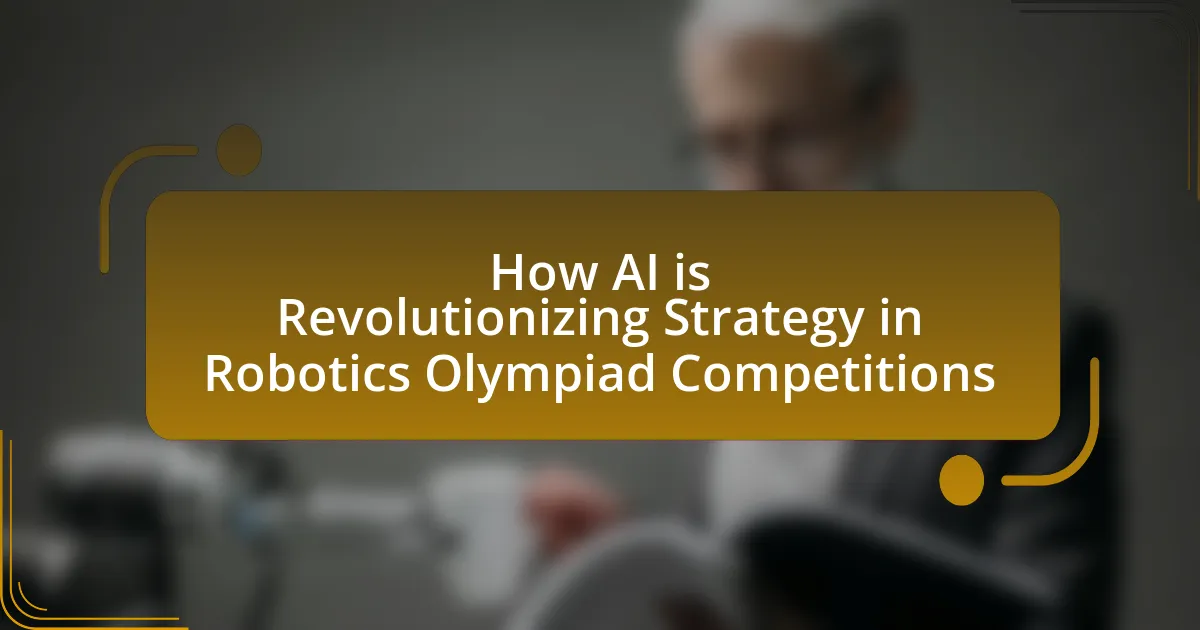 How AI is Revolutionizing Strategy in Robotics Olympiad Competitions