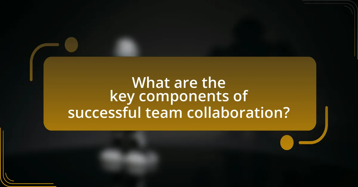 What are the key components of successful team collaboration?