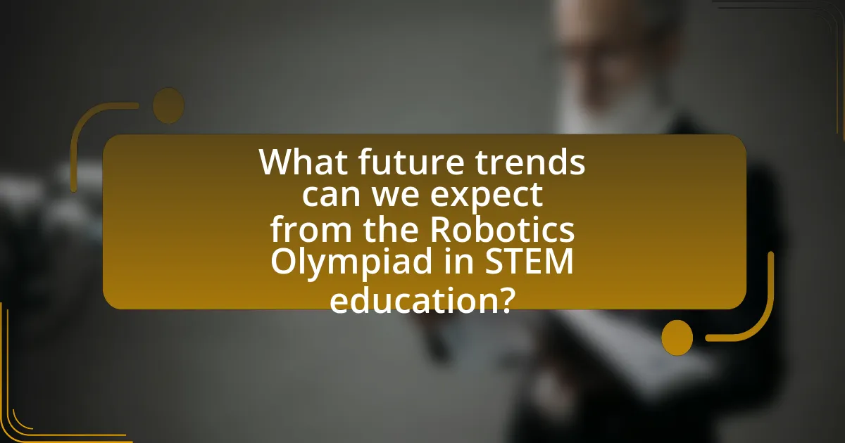 What future trends can we expect from the Robotics Olympiad in STEM education?