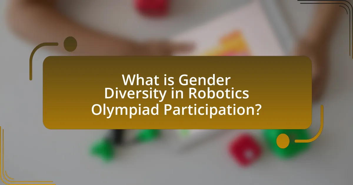 What is Gender Diversity in Robotics Olympiad Participation?